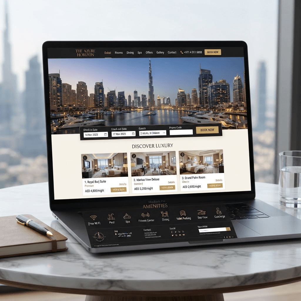 Luxury hotel website with room booking system