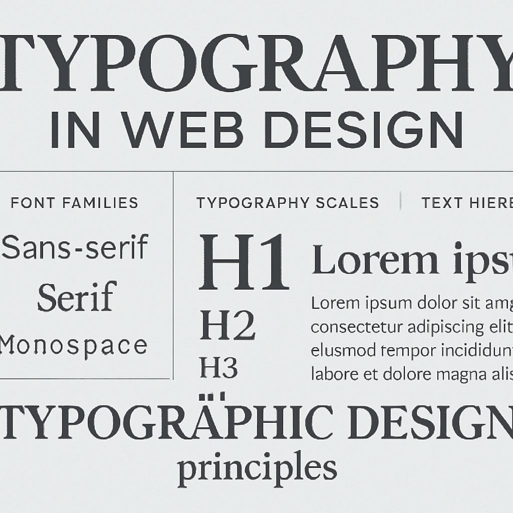 Typography in web design - font selection and typographic hierarchy for readability